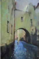 "Street in Vilnius", 2009, canvas, oil, 60x40 cm